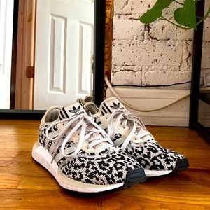 Adidas Grey Leopard Print Sneakers